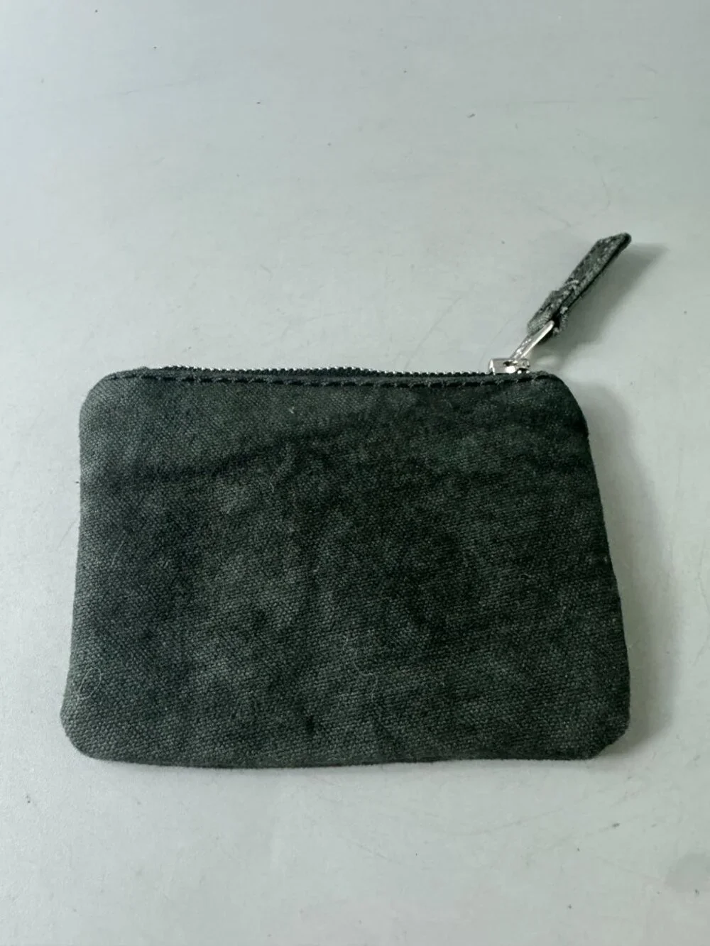 Stussy Unisex Canvas Coin Pouch Washed Black